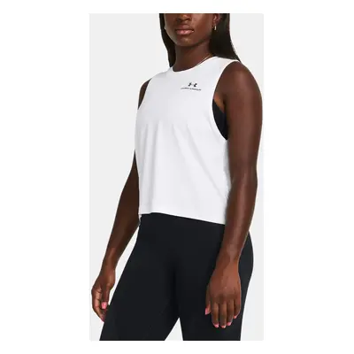 Under Armour Tank Top Vanish Energy Crop Tank-WHT - Women