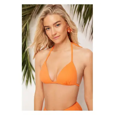 Trendyol Orange Triangle Bikini Top