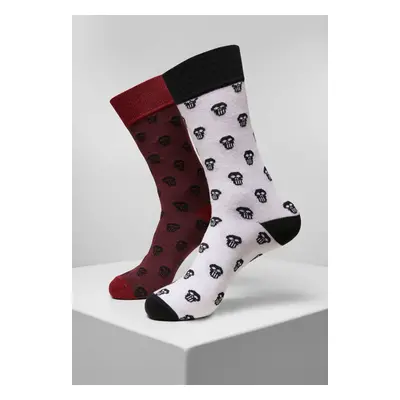 Skull Allover 2-Pack Burgundy/White