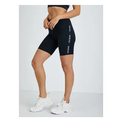 Black Short Leggings Guess Aline Biker - Women