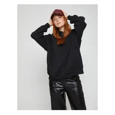 Koton Basic Oversize Sweatshirt Hooded Fleece Inner