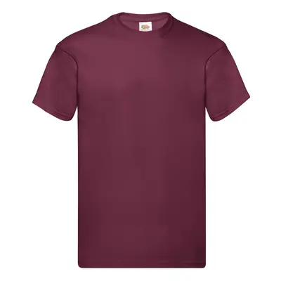 Burgundy Men's T-shirt Original Fruit of the Loom