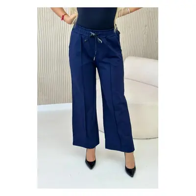 Punto Milano winter trousers with wide legs dark blue