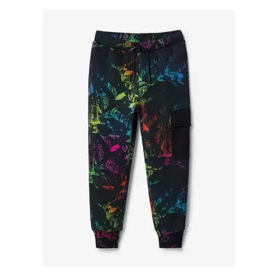 Black Boys Patterned Sweatpants Desigual Adam - Boys