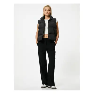 Koton Stand Collar Puffer Vest with Zippered Pockets