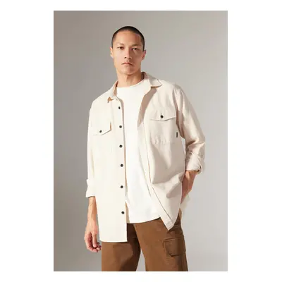 DEFACTO Regular Fit Buttoned Pocket Cotton Long Sleeve Shirt Jacket