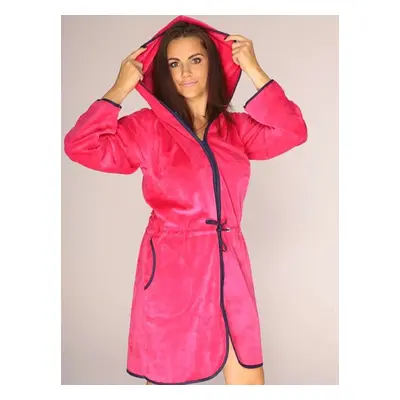 Bathrobe De Lafense Desiree zipper S-2XL women's raspberry