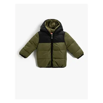 Koton Puffer Coat Hooded Inner Plush Lined Zipper