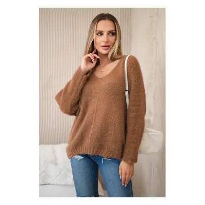 Kesi Włoski V-neck sweater camel