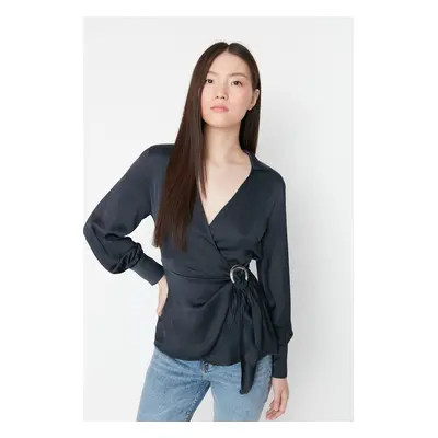 Trendyol Black Woven Blouse