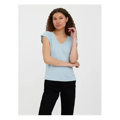 Light blue basic T-shirt VERO MODA Filli - Women