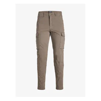 Brown boys' trousers with pockets Jack & Jones Stace Tucker - Boys