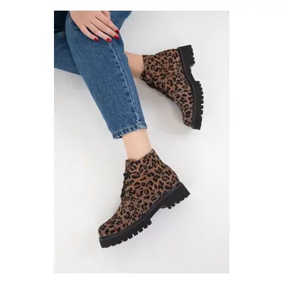 Soho Leopard Genuine Leather Women's Boots & Bootie