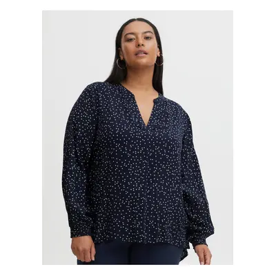 Dark blue women's polka dot blouse Fransa - Women