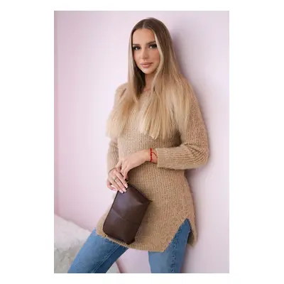 Kesi Włoski Fluffy sweater camel