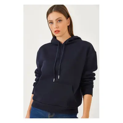 Bianco Lucci Women's Kangaroo Pocket Sweatshirt MBHS012