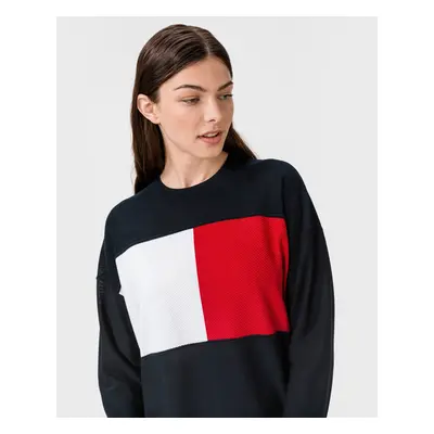 Tommy Hilfiger Sweater - ICON FLAG C-NK SWT dark blue