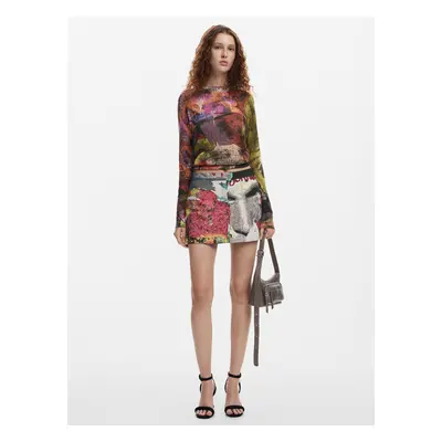 Women's floral skirt Desigual Poster Lacroix - Women