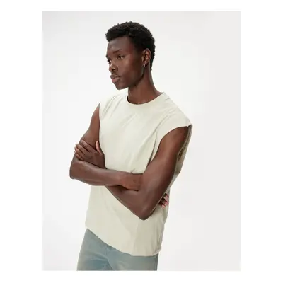 Koton Sleeveless T-Shirt Basic Crew Neck Cotton