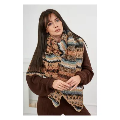 6072 Women's camel scarf + black