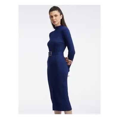 Orsay Navy Blue Women's Knit Midi Dress - Women's