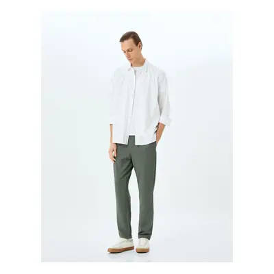 Koton Slim Fit Chino Trousers with Elastic Detail