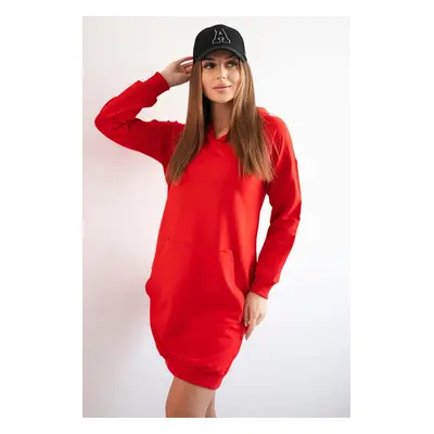 marka niezdefiniowana Hooded dress red