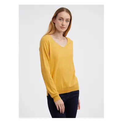 Yellow women's basic sweater CAMAIEU - Women