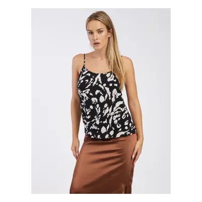 Women's black patterned tank top VERO MODA Easy - Women