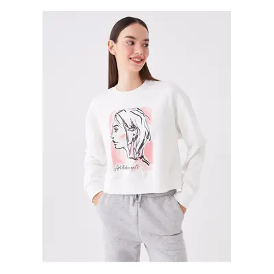 LC Waikiki Crew Neck Printed Long Sleeve Women's Sweatshirt