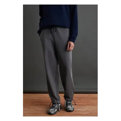 GRIMELANGE Internal Men's Soft, Comfortable Elastic Leg, Comfortable, Gray Sweatpant