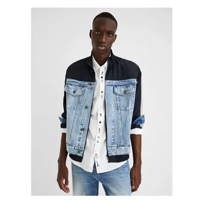 Men's Blue Desigual Rene Denim Jacket - Men