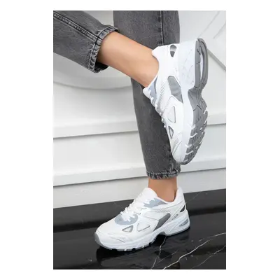 Soho White-Grey Women's Sneaker