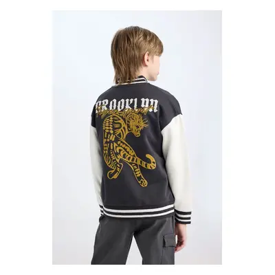 DEFACTO Boys College Collar Bomber Cardigan