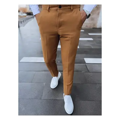 Férfi egyszínű camel chinos nadrág Dstreet