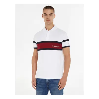 White Mens Polo T-Shirt Tommy Hilfiger - Men