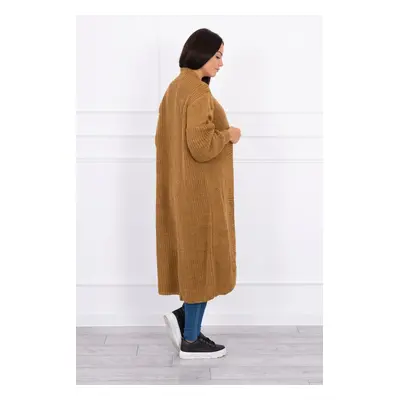 Long cardigan camel sweater