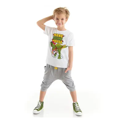 Denokids Noise Boys T-shirt Capri Shorts Set