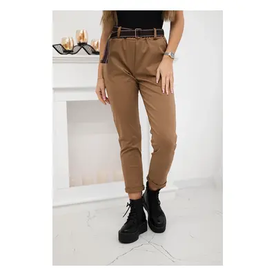 Kesi Włoski Punto trousers with belt camel