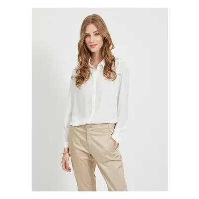 Cream shirt VILA Lucy - Women