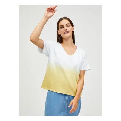 White-Yellow T-Shirt Pieces Abba - Women