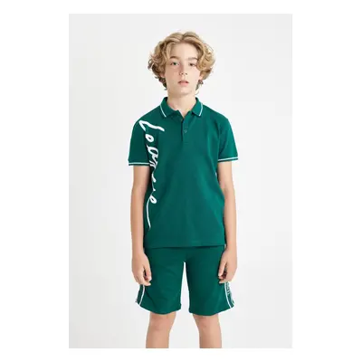 DEFACTO Boy's Pique Short Sleeve Polo T-Shirt