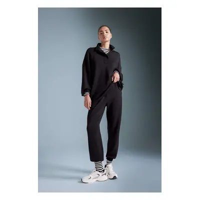 DEFACTO Fit Jogger Sweatpants Standard Fit Modal Double Pocket Basic Plain