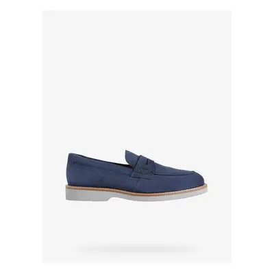 Dark blue men's suede loafers Geox Gubbio - Men's