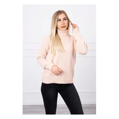 Turtleneck sweater powder pink