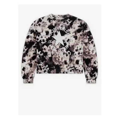 Cream-black women's floral sweatshirt Converse - Women's