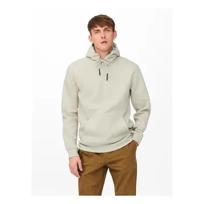 Beige Mens Basic Hoodie ONLY & SONS Ceres - Men