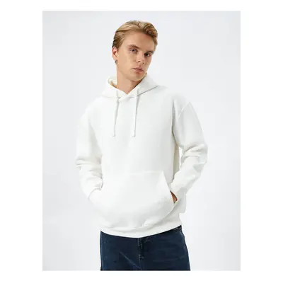 Koton Hooded Sweat Kangaroo Pocket Detailed Long Sleeve Ribbon