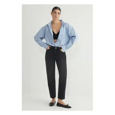 Trendyol Black Regular Waist Mom Jeans