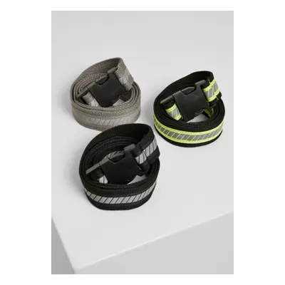 Reflective strip 3-pack blk/neonyellow/silv-blk-grey